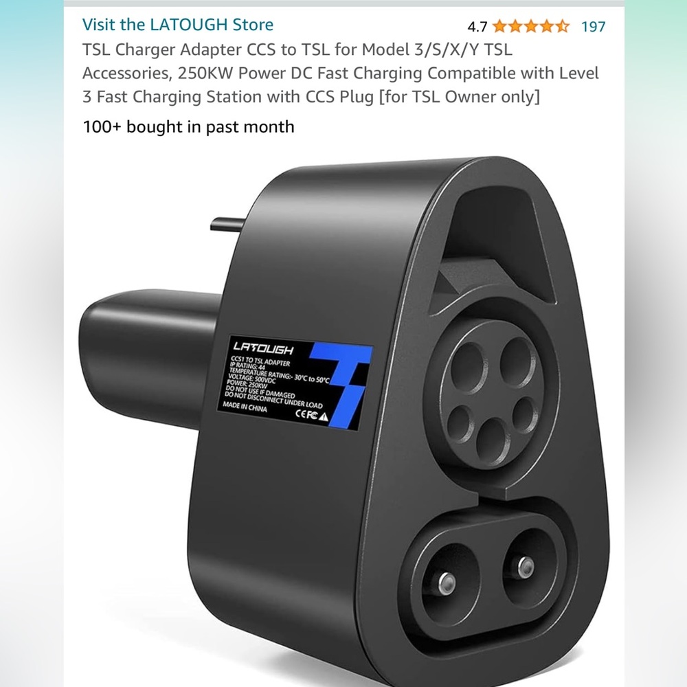 (NEW NEVER USED) EV CCS CHARGING ADAPTER COMPATIBLE WITH NEWER TESLAS